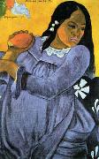 Woman with Mango Paul Gauguin